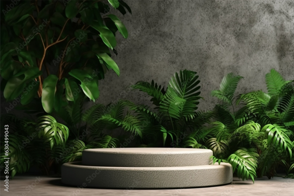 Product display 3d podium background with ai generated Product display 3d podium background with ai generated