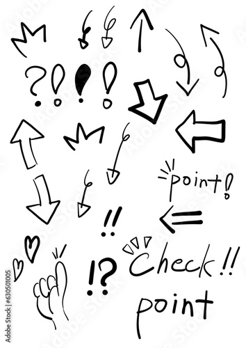 あしらいセット　矢印　チェック