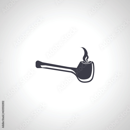 Smoke pipe isolated icon. Smoking pipe icon