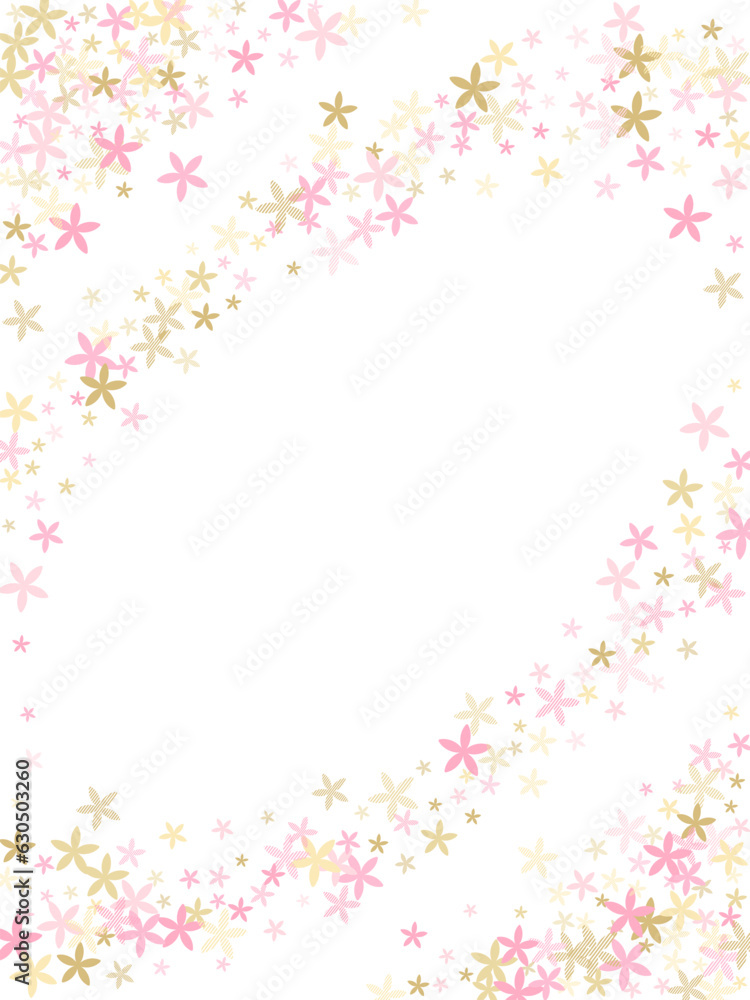 Sisyrinchium abstract flowers vector illustration. Little meadow bloom elements scattered. Mother's Day pattern. Childish flowers Sisyrinchium simple bloom. Spring daisies.