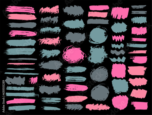 Acrylic dye brush stroke mega bundle. Isolated inkblot streak creative elements. Blotch blot sale label silhouette collection. Brushstroke gouache splashes design.