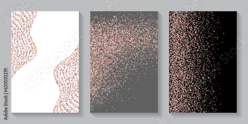 Elegant pink confetti grain scatter pattern. Triangle square circle star elements background. Holiday decor. Glittering crumb particles powder confetti. Party decoration spark spatter