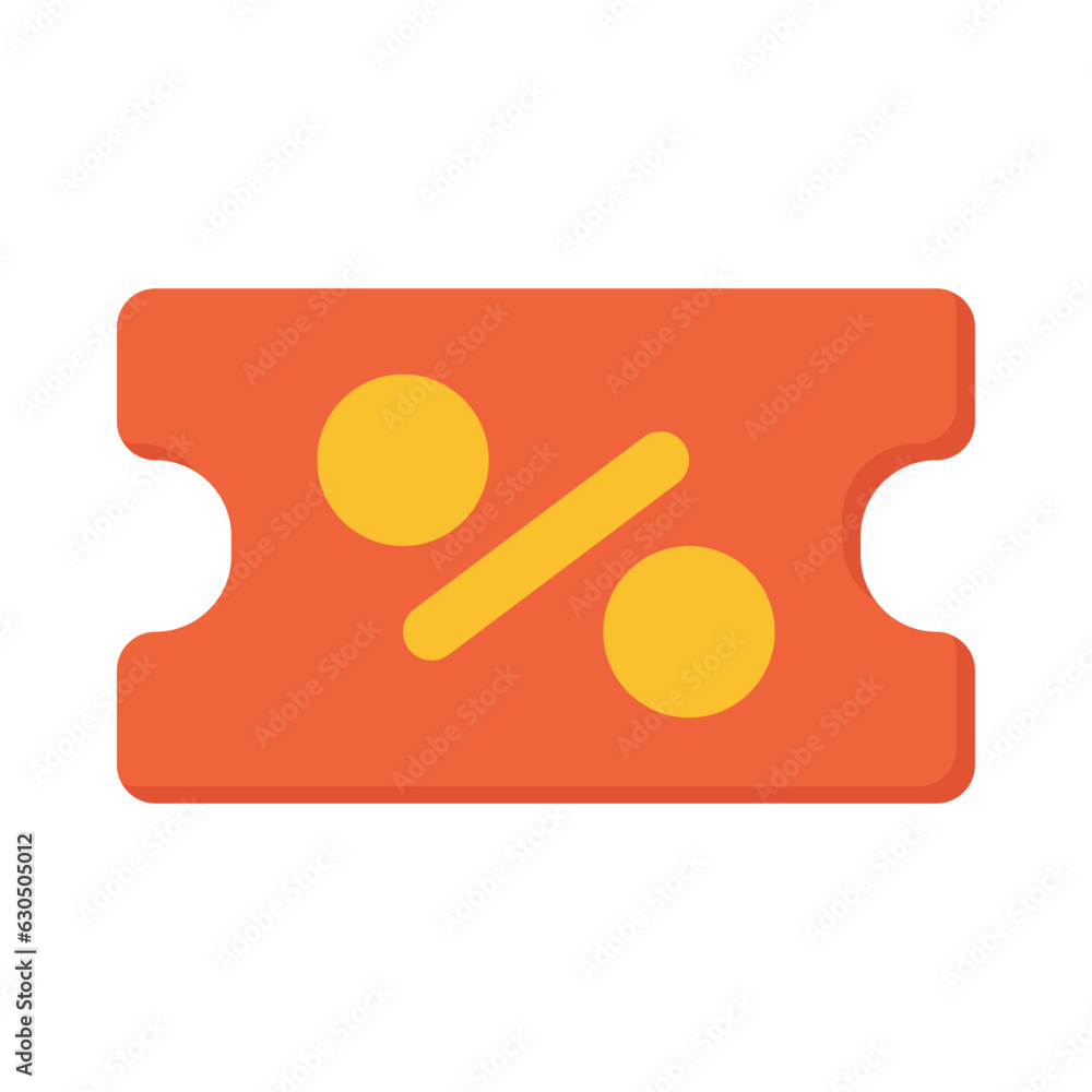 coupon icon flat style vector