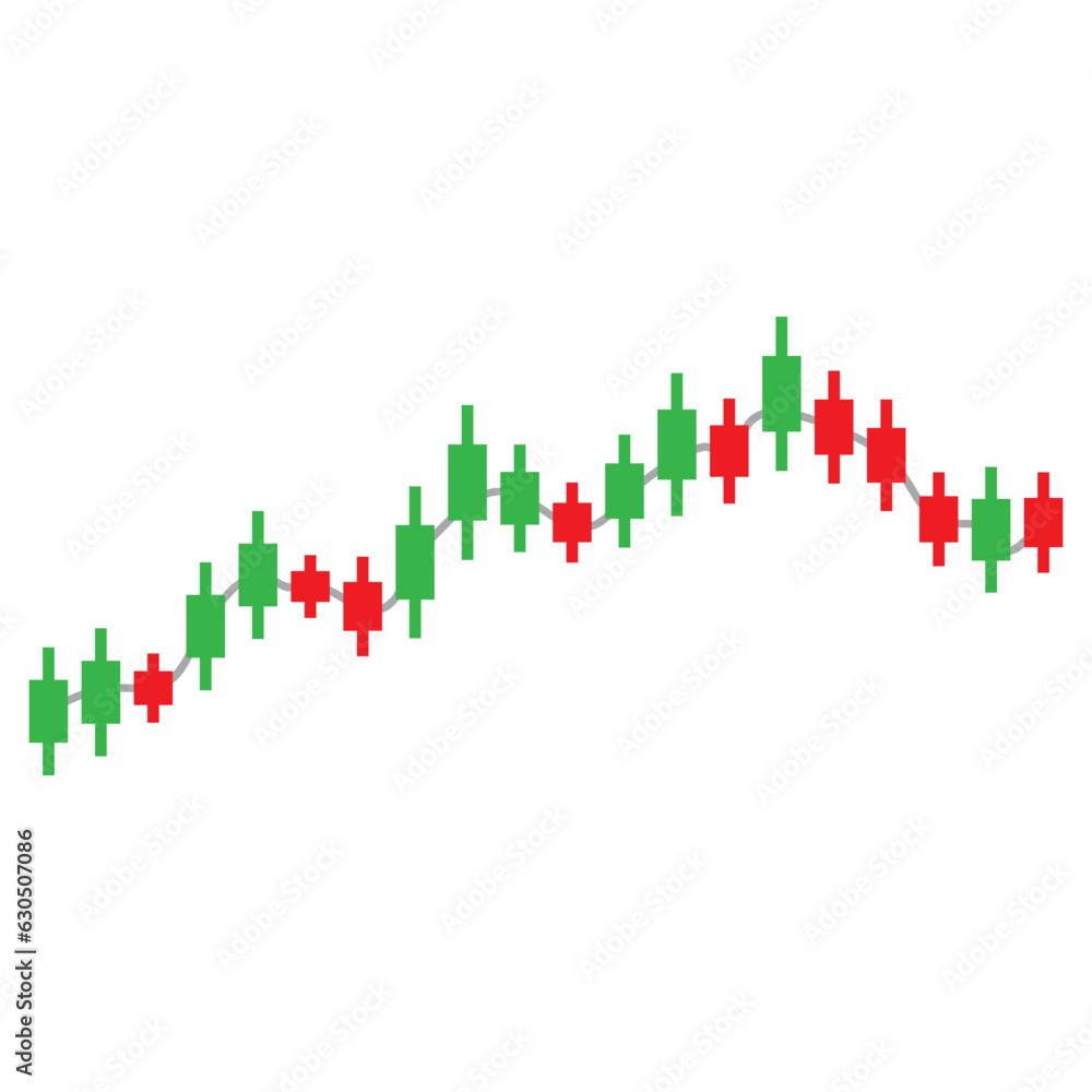 Obraz premium Stock price indicator chart icon
