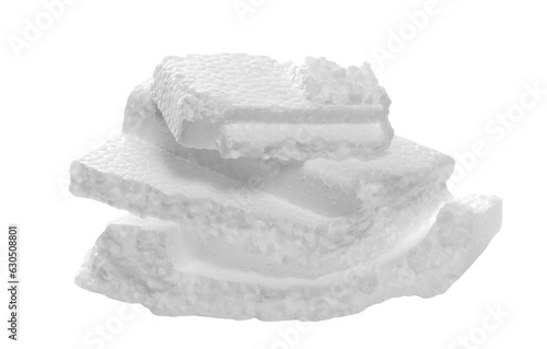 Tableau sur toile Styrofoam piece isolated on white, clipping path