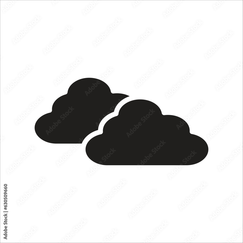 cloudy vector icon line template cloudy vector icon line template