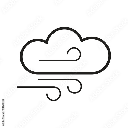 windy icon line vector template
