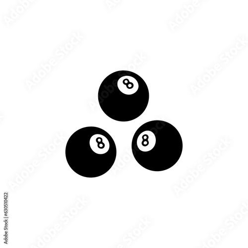 vector illustration of three billiard balls