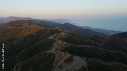 Santa Ynez Mountains at Sunset, Santa Barbara County photo