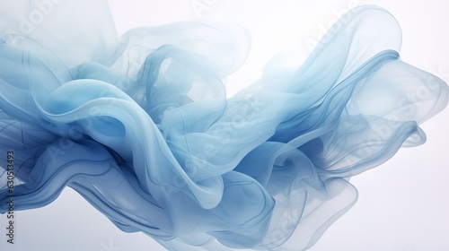 Light blue flowing over white transparent