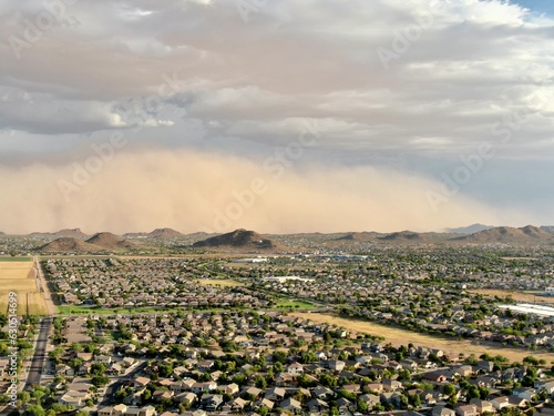 An ominous Haboob approaching a suburban Phoenix neighborhood. A Haboob is otherwise known as a ‘dust storm’. 