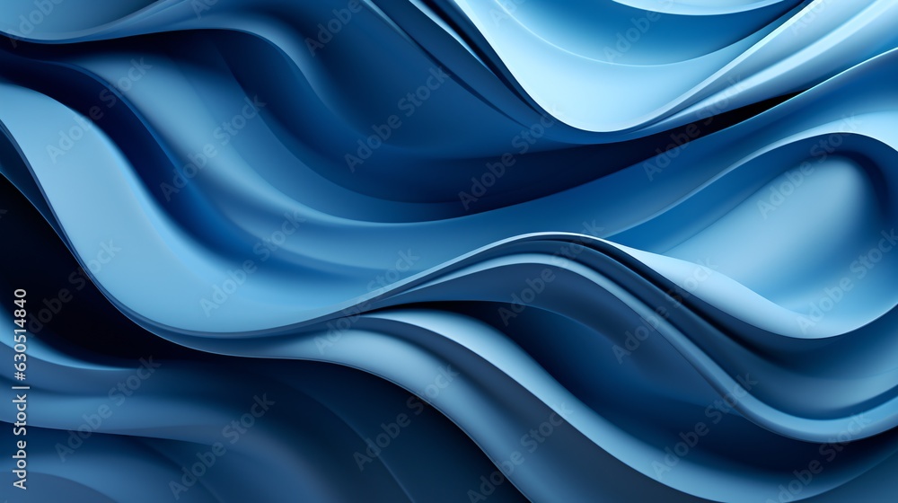 Minimalist Wavy Blue Wave Background