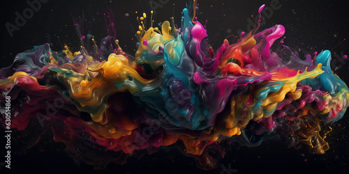 Colorful dripping background  © AvB Studio