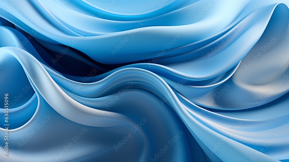 Cosmic Undulating Blue Wave Illustration