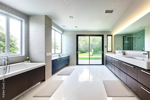 Modern style bathroom  interior design