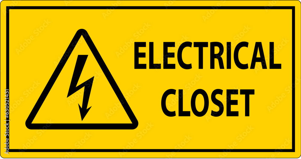 Safety Sign Electrical Closet Safety Sign Electrical Closet