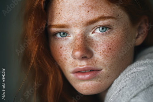 Portrait of woman with freckles © Florian