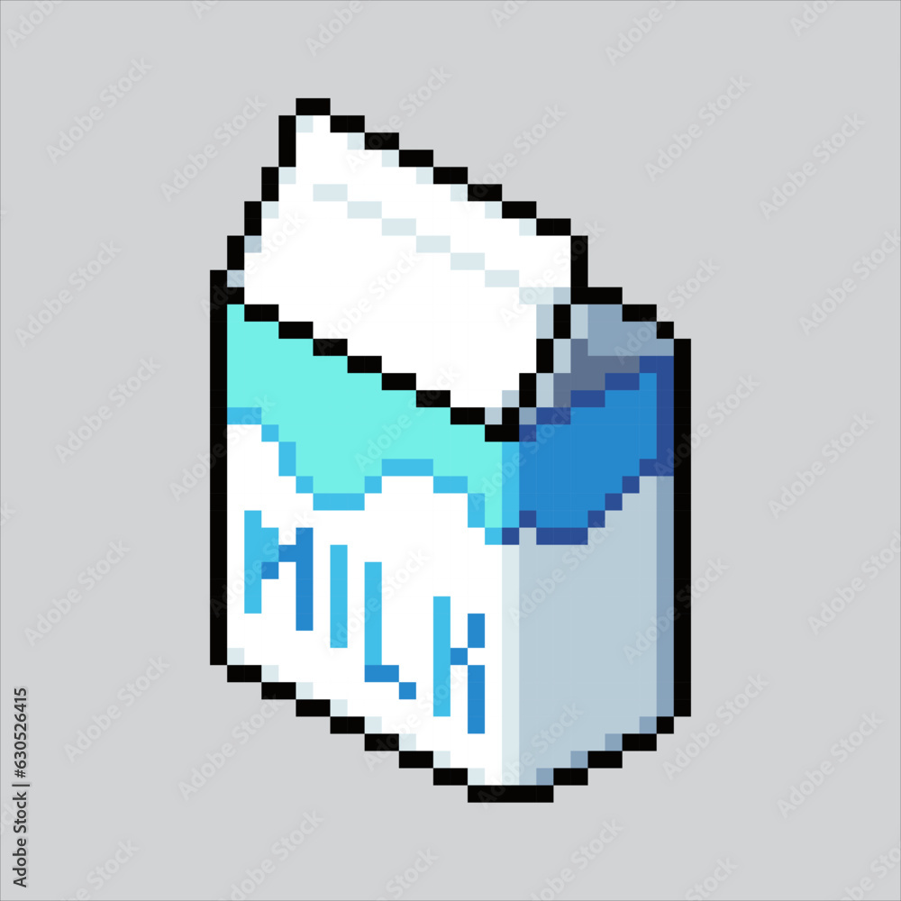 Pixel art illustration Milk. Pixelated Delicious milk. Fresh Milk drink icon pixelated
for the pixel art game and icon for website and video game. old school retro.