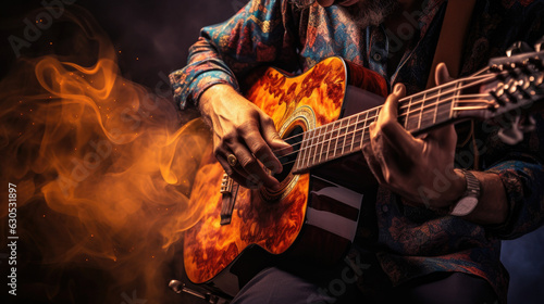 guitarist playing music finger performer