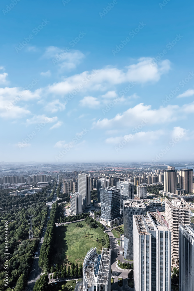 Aerial Shouguang City Modern Building