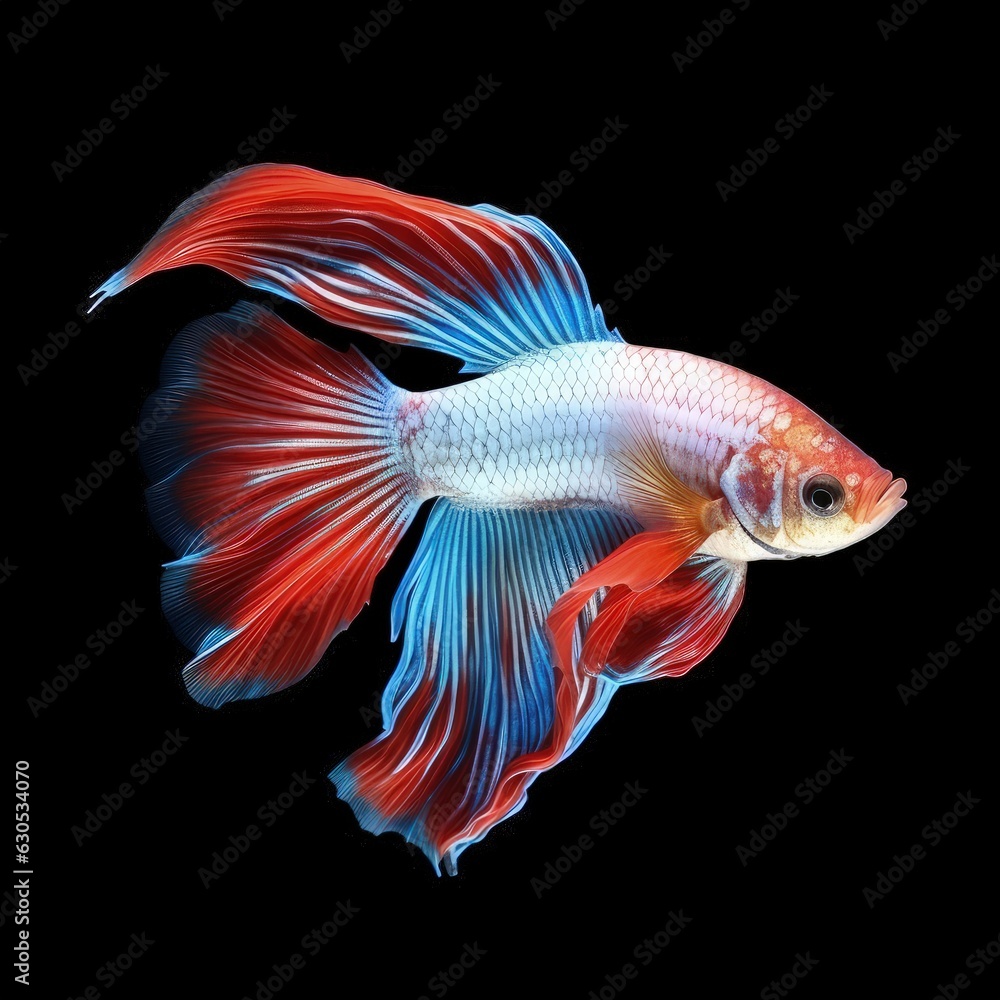 Stunning Siamese fish illustration made with Generative AI Stunning Siamese fish illustration made with Generative AI