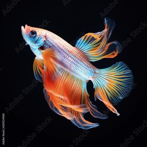 Stunning Siamese fish illustration made with Generative AI 