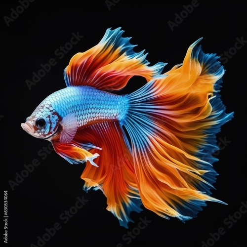 Stunning Siamese fish illustration made with Generative AI 