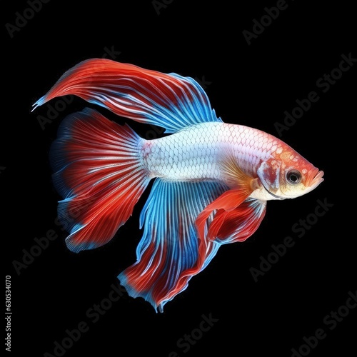 Stunning Siamese fish illustration made with Generative AI 