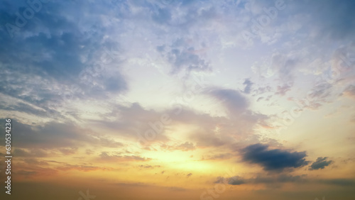 Fototapeta Naklejka Na Ścianę i Meble -  Sky clouds natural scenery when the outdoor dusk sunset
