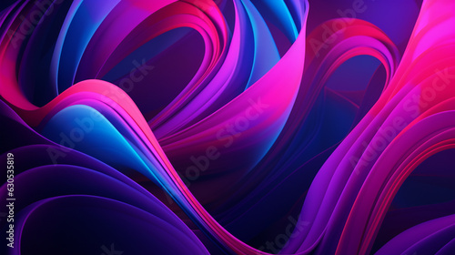 abstract pink blue wallpaper with waves. Generative Ai. 