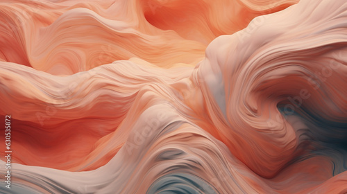 abstract texture with lush pink waves. Generative Ai. 