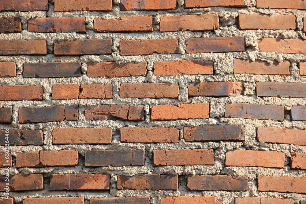 Obraz premium wall with red brick texture with unfinished industrial concept