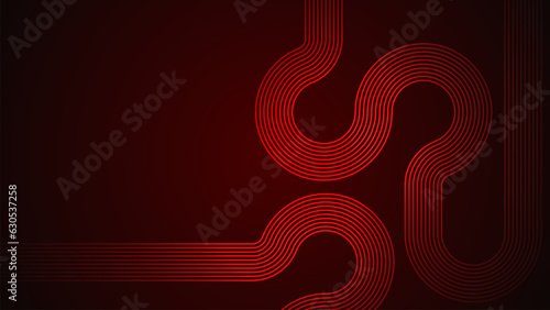 Dark red abstract background with serpentine style lines as the main component.