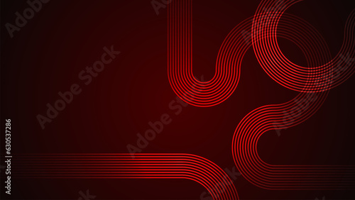 Dark red abstract background with serpentine style lines as the main component.