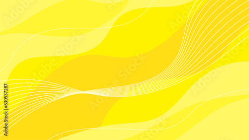 A simple yellow abstract background with fluid and line elements suitable for practical applications.