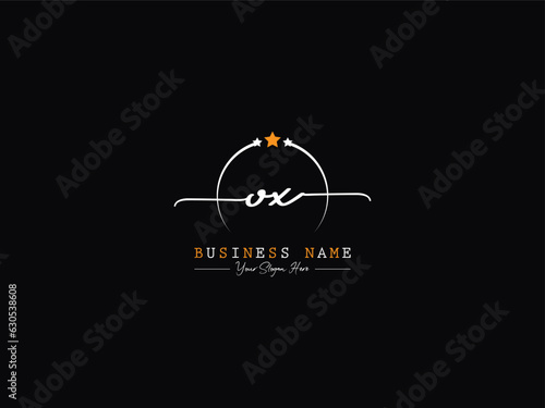 Initial Letter OX Signature Logo, Signature Luxury Ox xo Fashion Logo For You