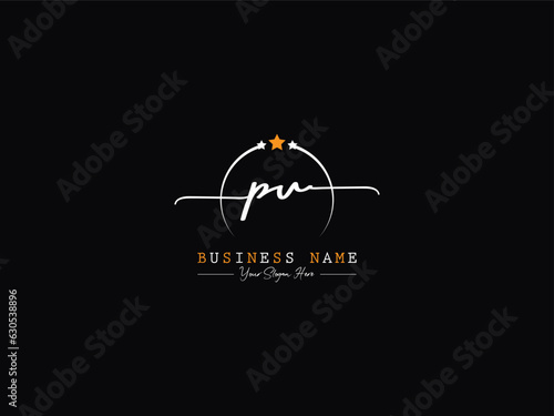 PV Modern Signature Logo, Initial pv vp Logo Letter Vector For Your Luxury Shop