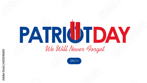 patriot day banner template vector on white background