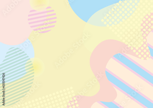 幾何学模様に背景素材、ポップ、カラフル、かわいい、近代的