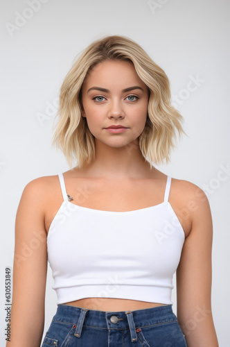 A blonde woman