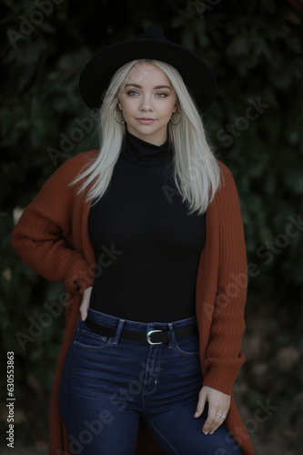 A blonde woman