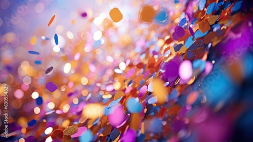 ecstatic abstract confetti texture background, generative ai