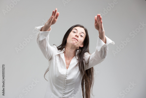 Long-haired lady sends you off