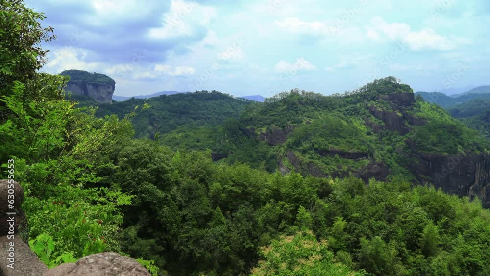 time lapse of Wuyi Mountain, Fujian province, China. Mount Wuyi is a world cultural and natural heritage site. time lapse of Wuyi Mountain, Fujian province, China. Mount Wuyi is a world cultural and natural heritage site.
