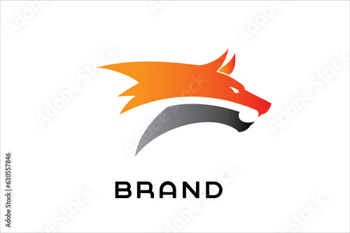 wolf head logo design