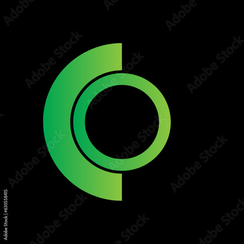 abstract green circle icon