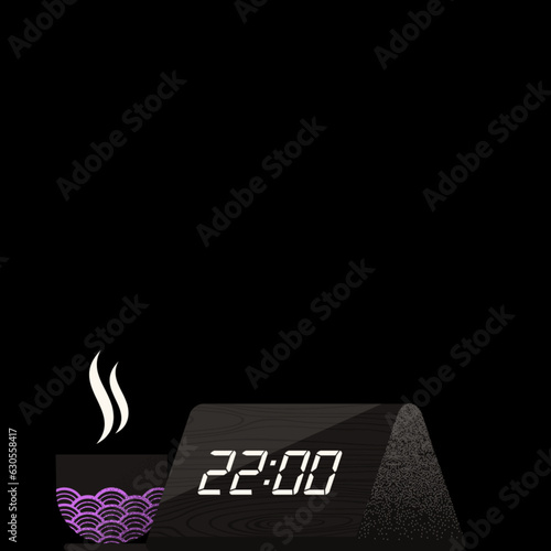 clock with black background