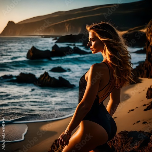 woman at beach © ch3r3d4r4f43l