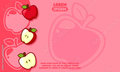 pink background with silhouette of apple icon