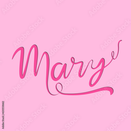 Marie girl name in a lovely pink color, beautifully handcrafted for a chic and fashionable design. Versatile and customizable, ideal for personalized branding and identity projects vector icon logo 
